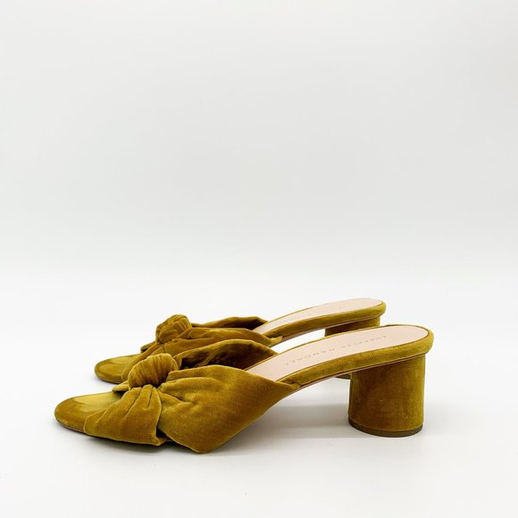 LOEFFLER RANDAL Celeste Mid Heel Knot Velvet Gold - Picture 5 of 8